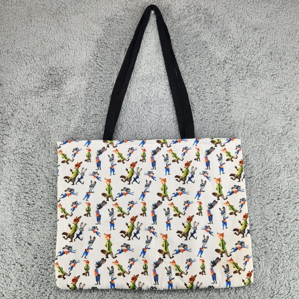 Zootopia Themed Tote Shoulder Bag Judy Hops Nick Wilde Custom Handmade